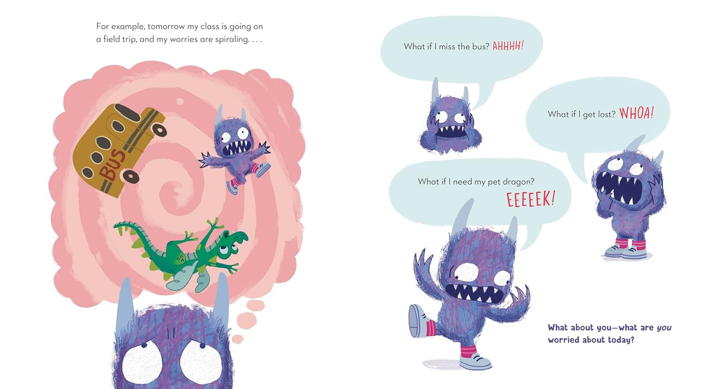 The worry monster shows his worries spiraling out of control.