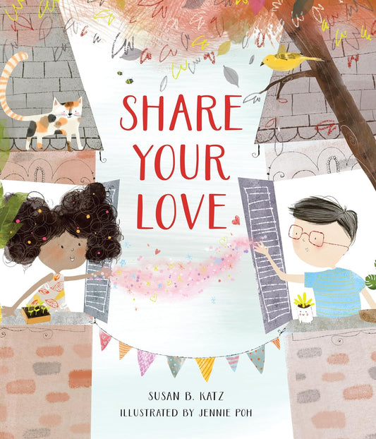 A playful, rhyming book for kids ages 3-7 ,on how to send love with a boy and girl on the cover.