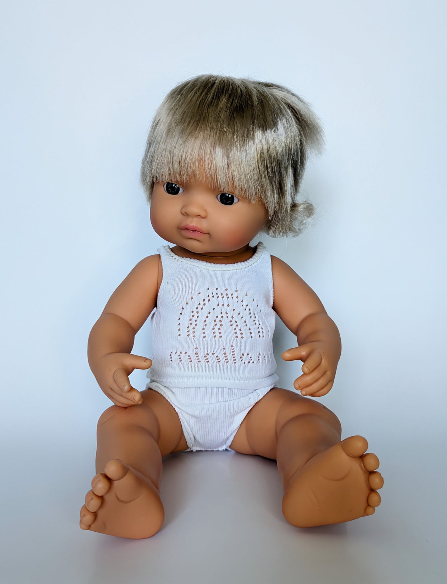 Baby Doll Caucasian Girl with Hearing Implant 15"